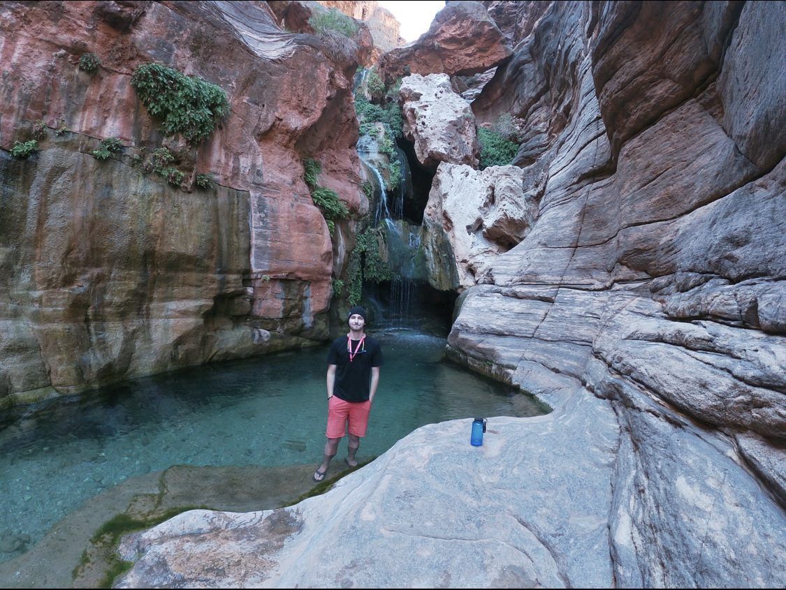 Stephen at a canyon swimming hole