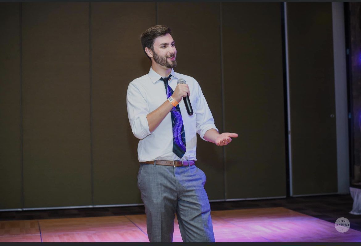 Stephen speaking to a group of real estate agents